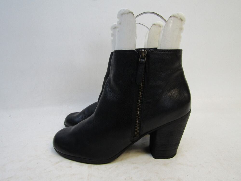 BP Womens Size 9.5 M Black Leather Zip Ankle Fashion Boots Bootie